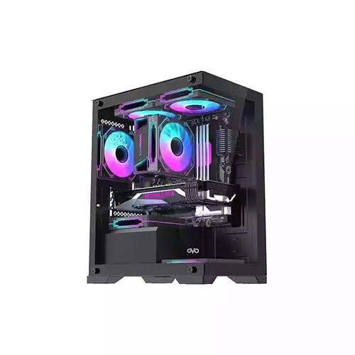 OVO CC4315-B ARGB Infinity Fan Ice Gaming Case (Black)