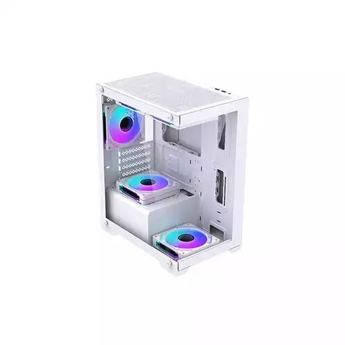 OVO CC4315-W ARGB Infinity Fan Ice Gaming Case (White)