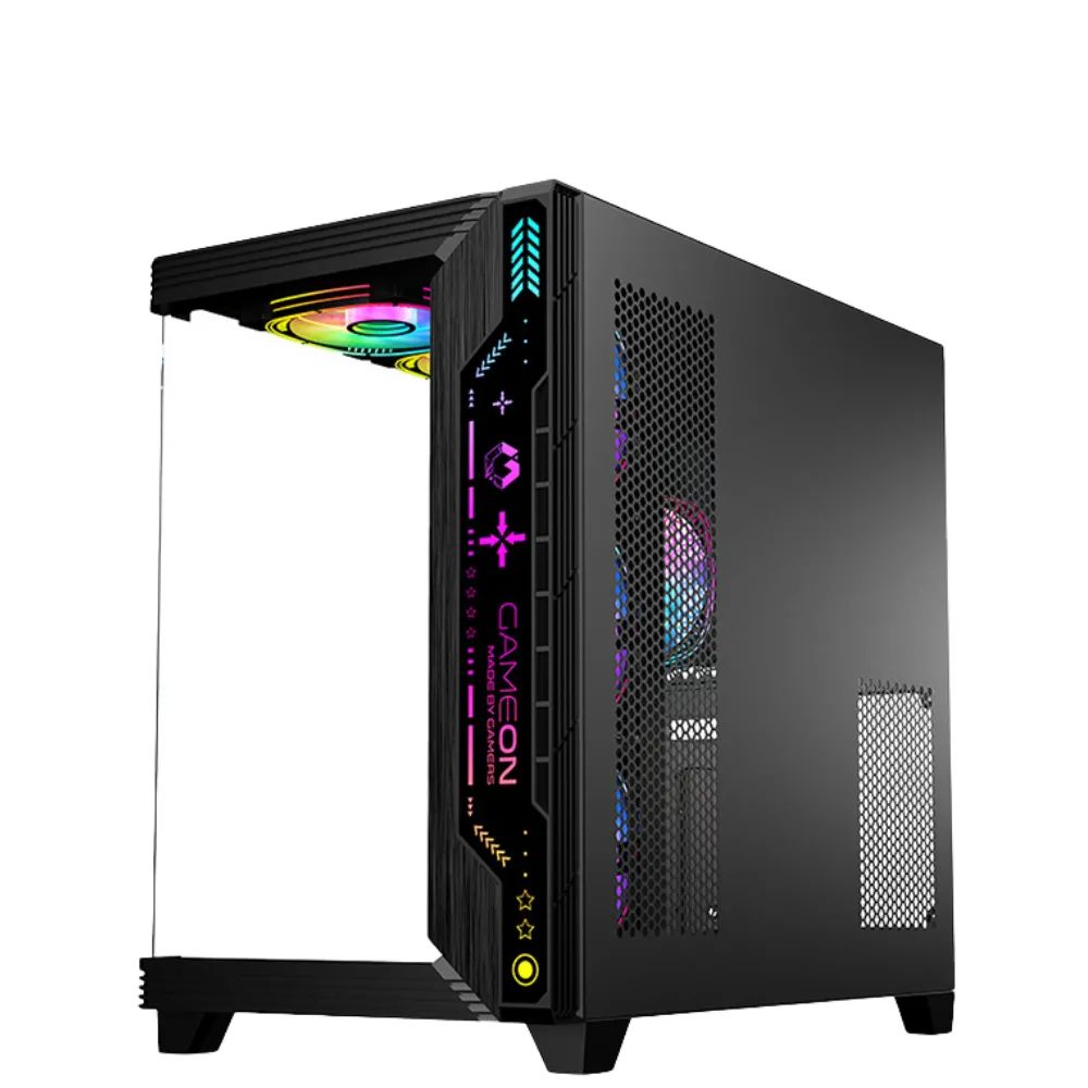 PC Power Void Infinity X3 7 ARGB Infinity Fans Gaming Case Black