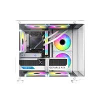 PC Power Icecube Edge 5 ARGB Infinity Fans Gaming Case White