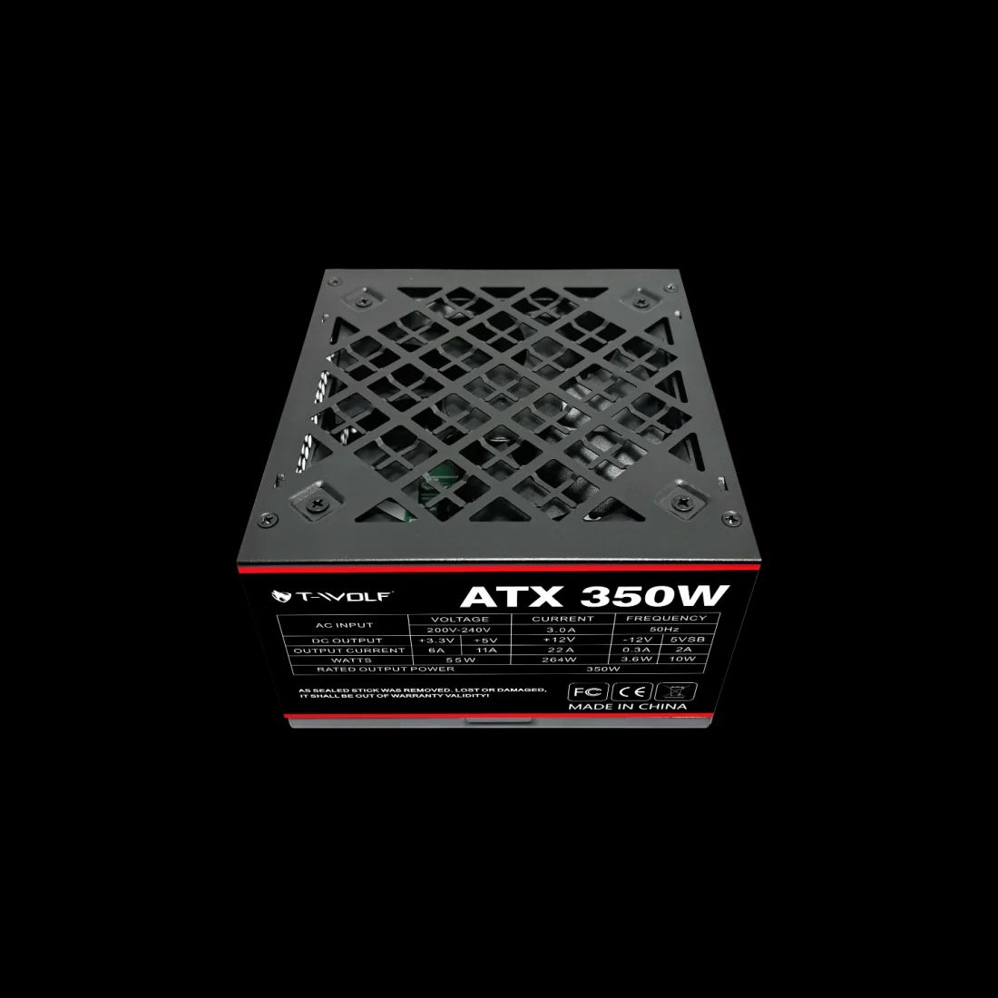 T-wolf ATX 350W Power Supply with power cable