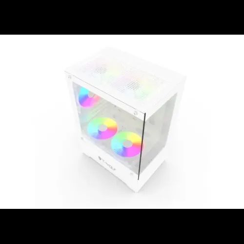 T-Wolf Ice Cooler X5 ARGB M-ATX Mid Tower Gaming Casing White