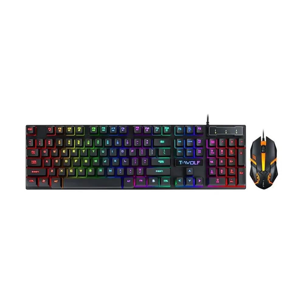 T-WOLF TF200 WIRED USB GAMING KEYBOARD MOUSE COMBO