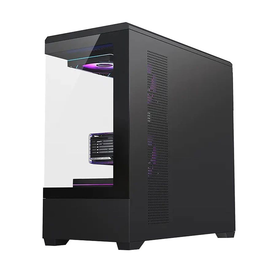 OVO Ice Cool CC2-D01 Full Tower Black ATX Gaming Desktop Case with Standard PSU